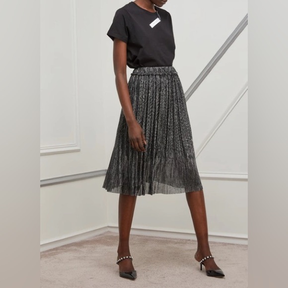 Isabel Marant Étoile Beatrice Gunmetal Metallic Skirt Size 38 - Picture 5 of 16